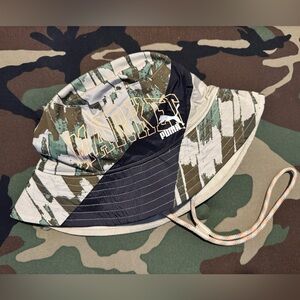 Unused w tags Market and Puma camouflage Bucket hat w Drawcord.